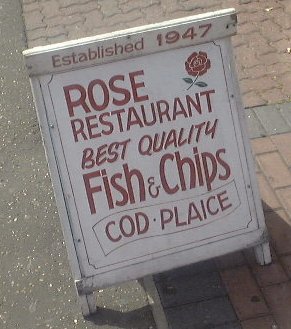 Rose Restaurant sign, Southend